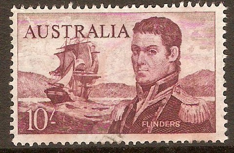 Australia 1963 10s. Brown-Purple. SG358.